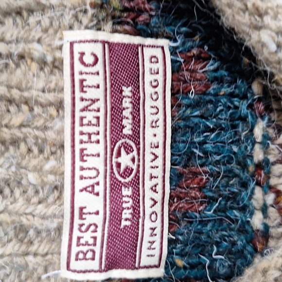 Vintage True Mark wool blend pullover long sleeve v-neck sweater - M - Picture 2 of 8